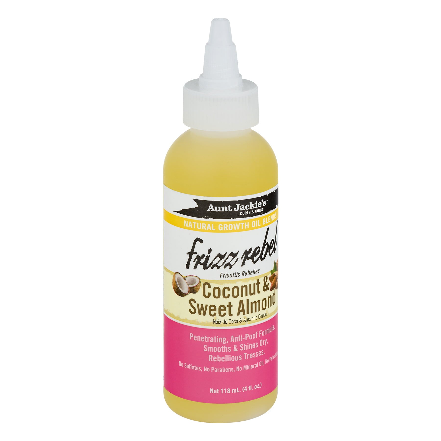 Aunt Jackie's Frizz Rebel Coconut & Sweet Almond, 4.0 FL OZ image 1