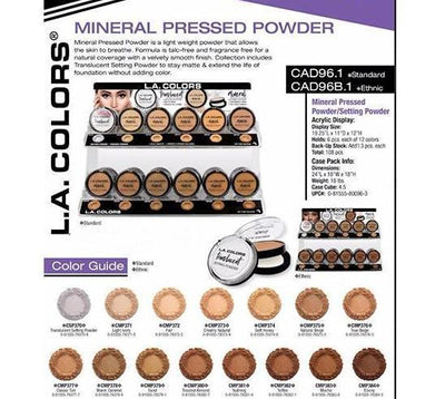 LA COLOR ETHNIC MINERAL PRESSED POWDER #CAD96B.1 (108PC) image 1