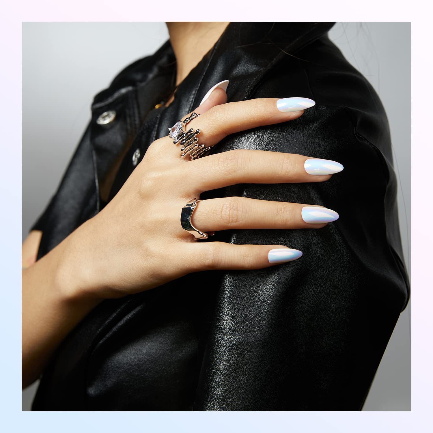 Light Up - 24 Fake Nails 12 Siz image 2