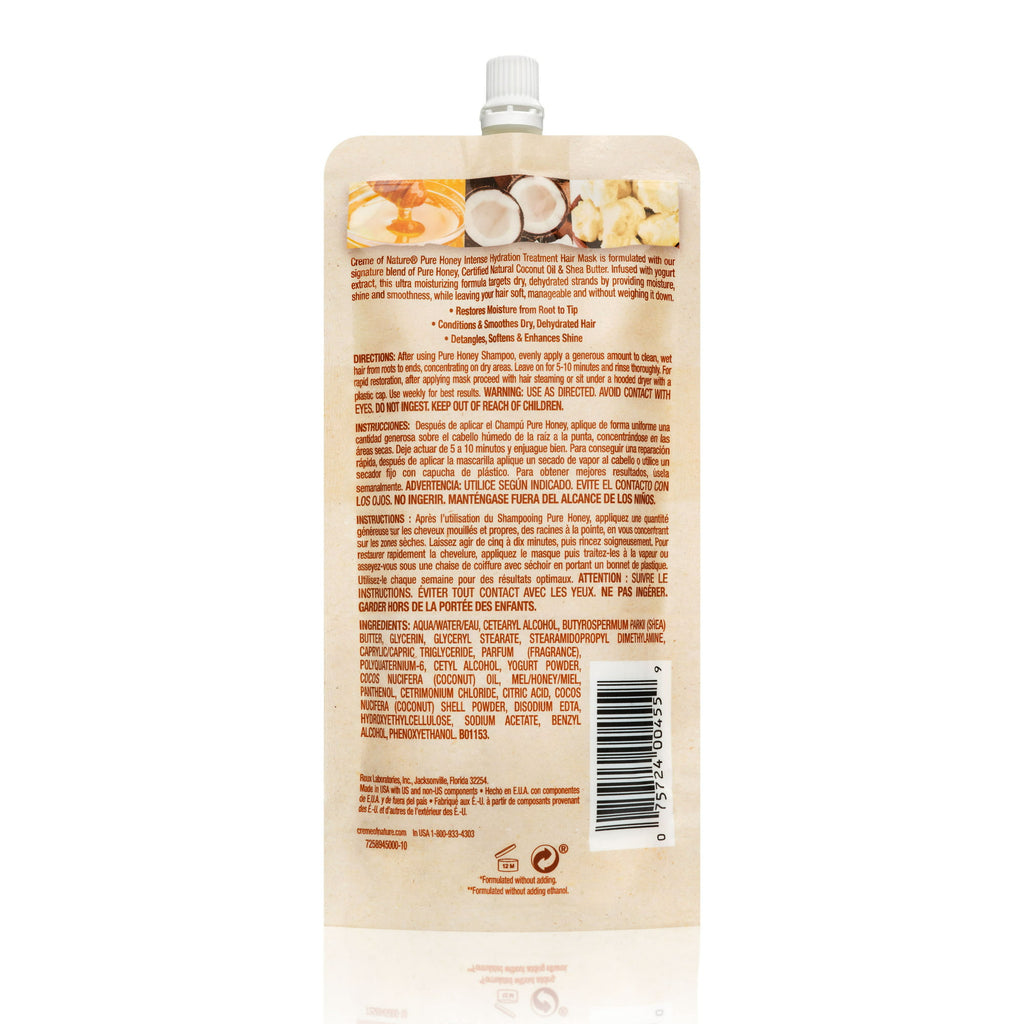 CREME OF NATURE Pure Honey Hair Mask Pouch (3.4oz) image 1