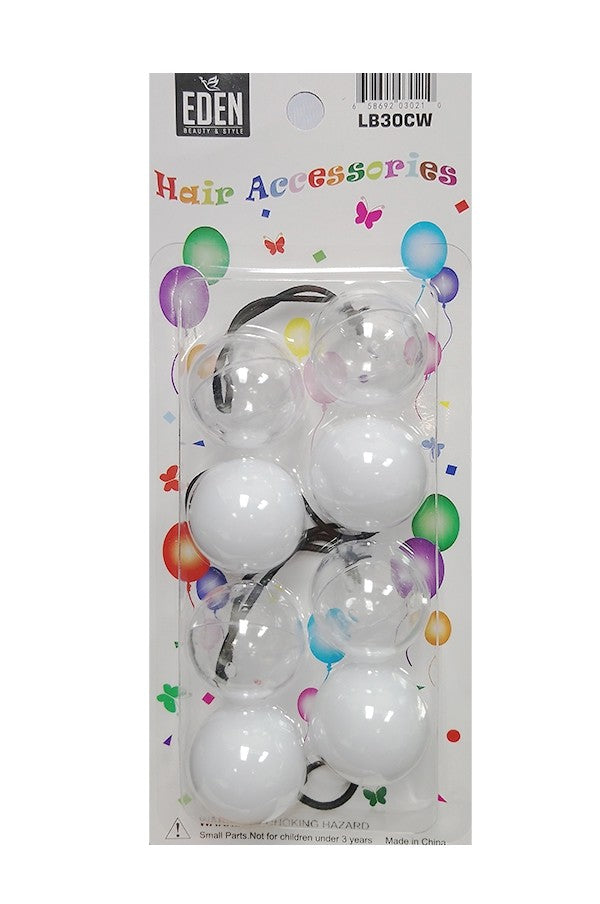 EDEN 30mm Hair Bubbles Clear White image 0