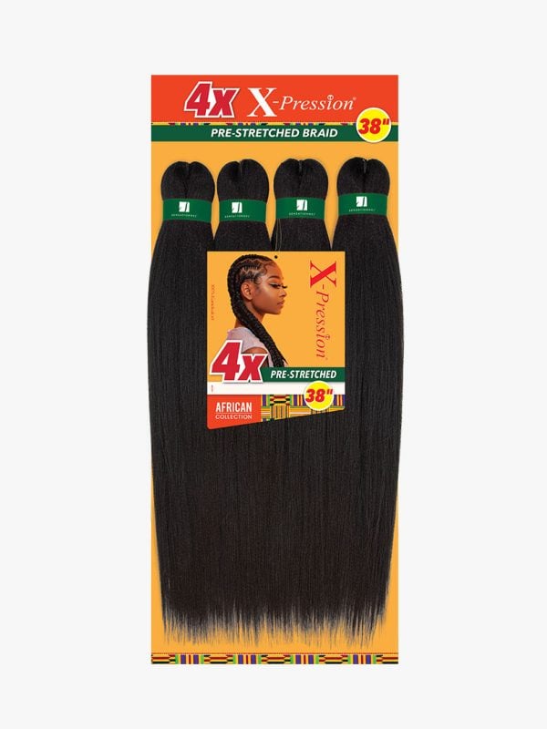 4X X-PRESSION PRE-STRETCHED BRAID 38″ image 1