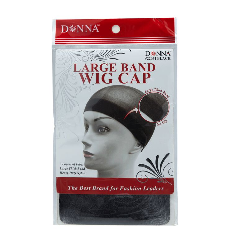 Black Large Band Wig Cap image 0