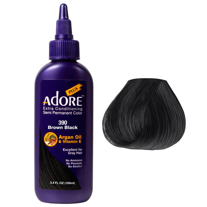 ADORE PLUS SEMI PERMANENT COLOR BROWN BLACK #390 image 0