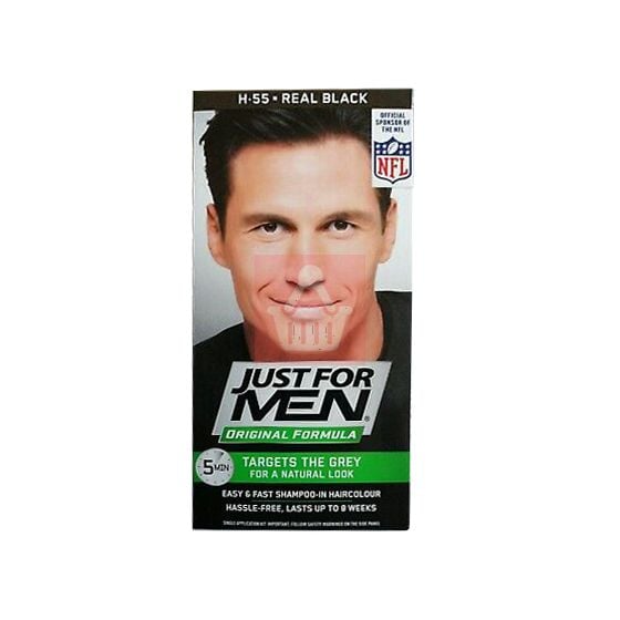 Just For Men Original Formula Men’s Hair Color M-55 Real Black 35gm image 0