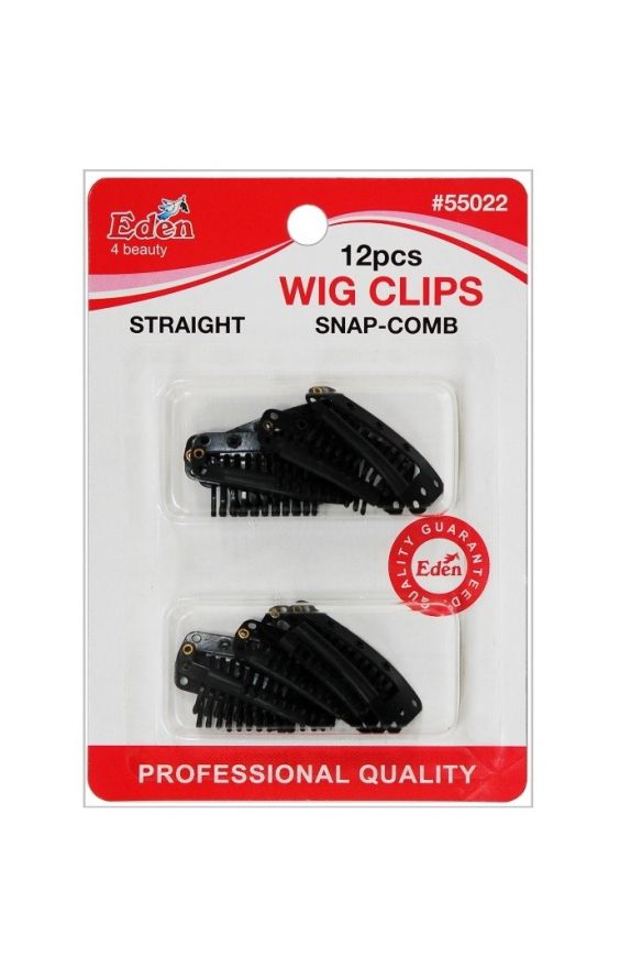 EDEN 12 PCS WIG CLIPS SNAP COMB NO.55022 image 0
