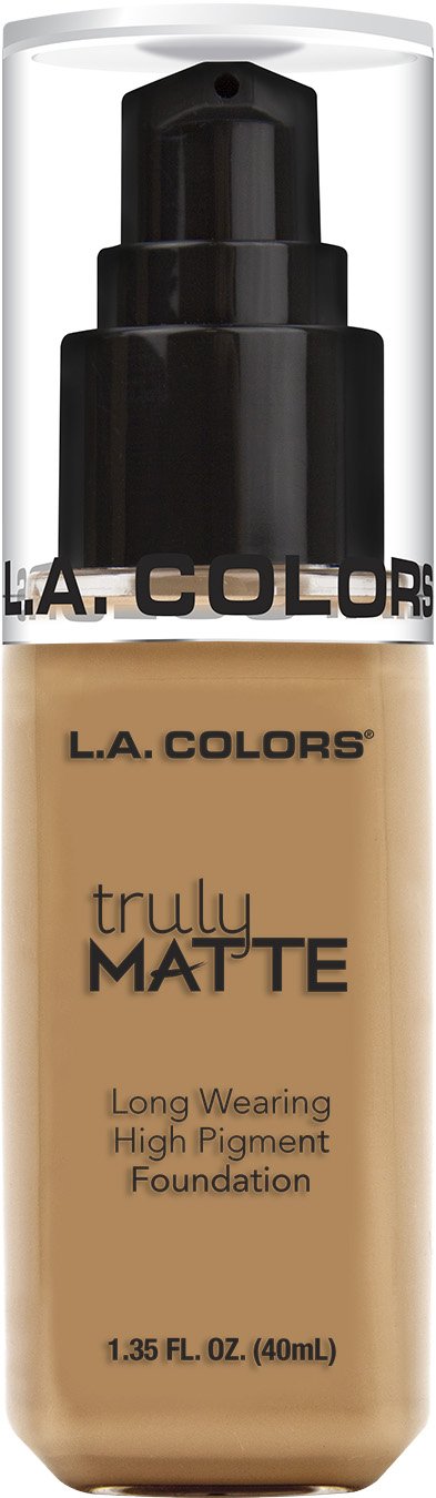 L.A. COLORS Truly Matte Foundation, Warm Honey, 1.35 Fl. Oz. image 0