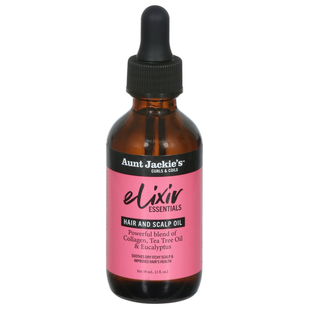 AUNT JACKIES CURLS COILS ELIXER HAIR SCALP OIL COLLAGEN 2oz image 1