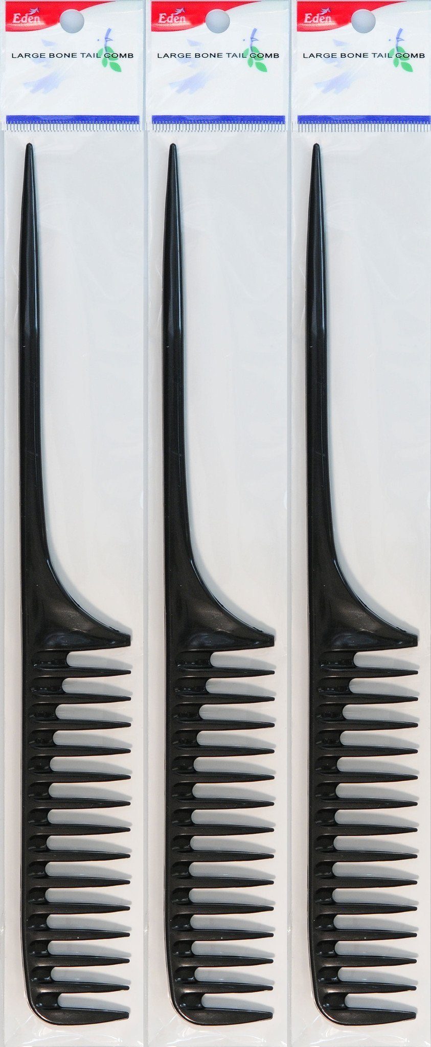 #38112 EDEN LARGE BLACK BONE TAIL COMB (12PK) image 0