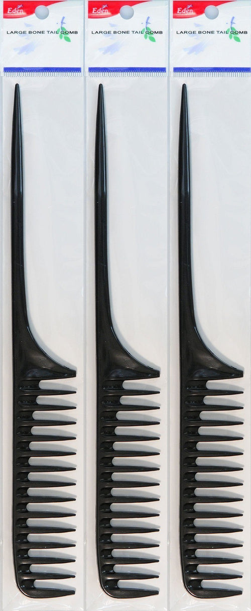 #38112 EDEN LARGE BLACK BONE TAIL COMB (12PK) image 0