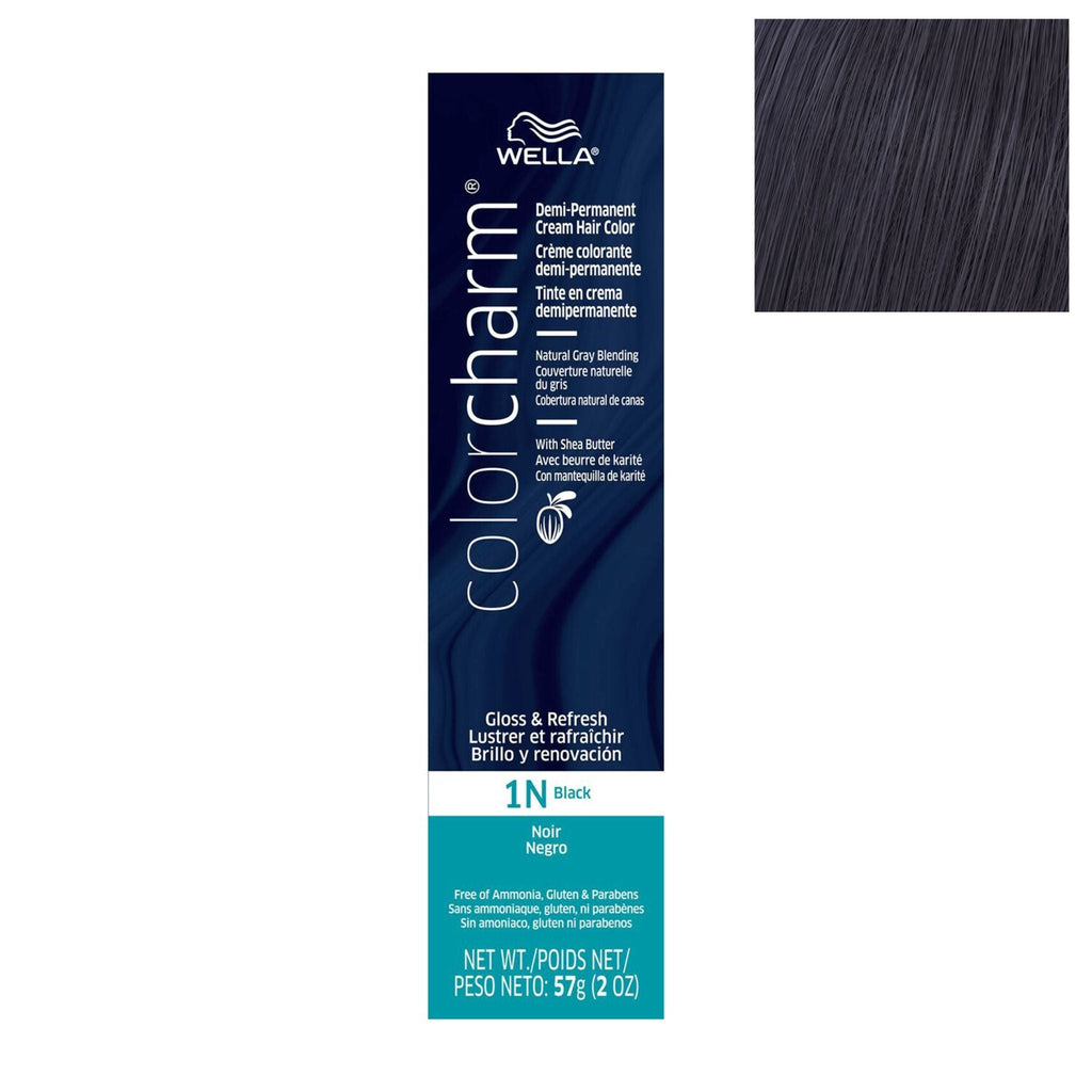 Wella Colour Charm Demi Permanent - 1N Black image 0