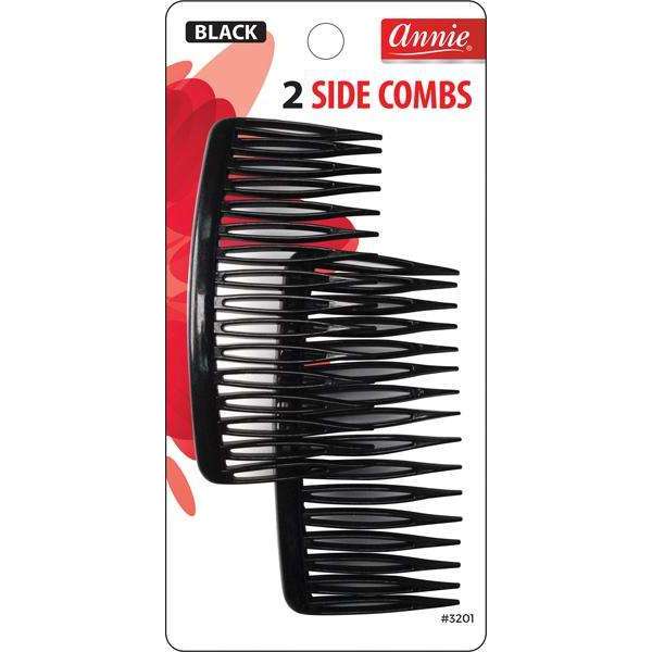 Annie Side Combs Large 2Ct Black image 0