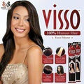 BOBBI BOSS VISSO 100% Human Hair Weave Natural YAKY Straight # 4 12inches 12'' image 0