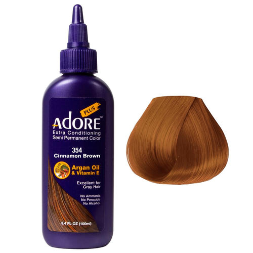 Adore Plus Semi Permanent Hair Color - 354 Cinnamon Brown image 0