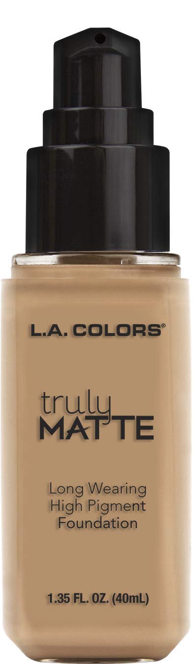 L.A. COLORS Truly Matte Foundation, Soft Beige, 1.35 Fl. Oz. image 1