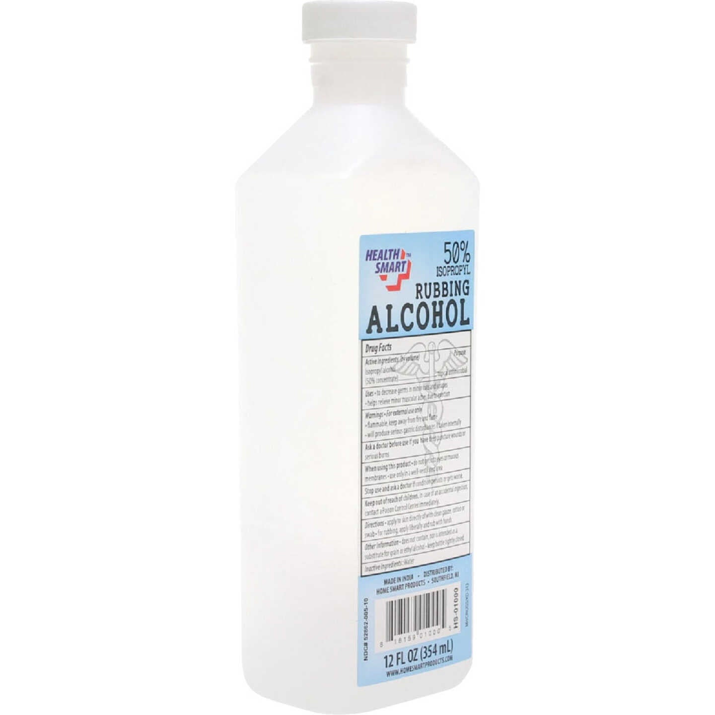 Health Smart 50% Rubbing Alcohol, 12 Oz. image 0