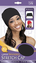 #172 LARGE SPANDEX STRETCH CAP / BLACK (12PC) image 0