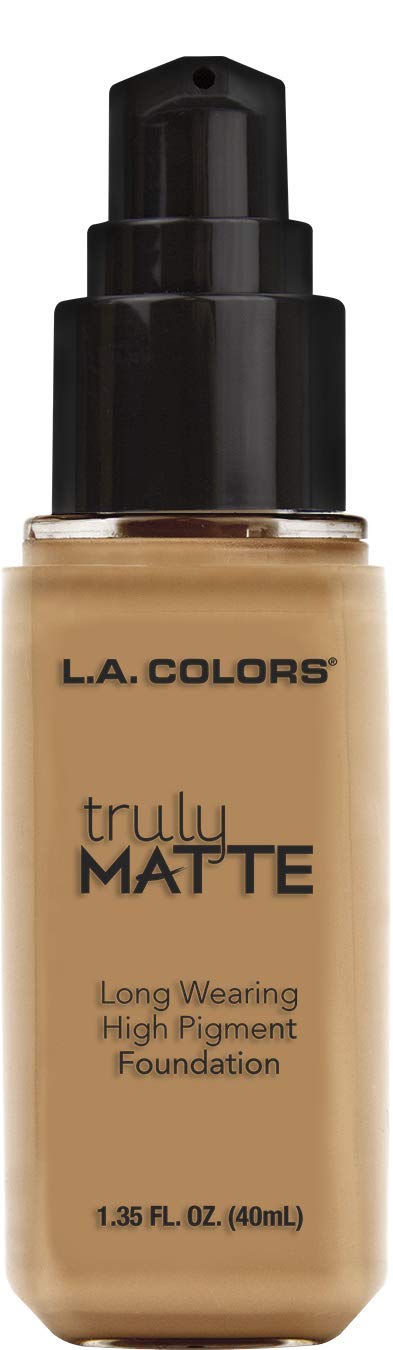 L.A. COLORS Truly Matte Foundation, Warm Honey, 1.35 Fl. Oz. image 1