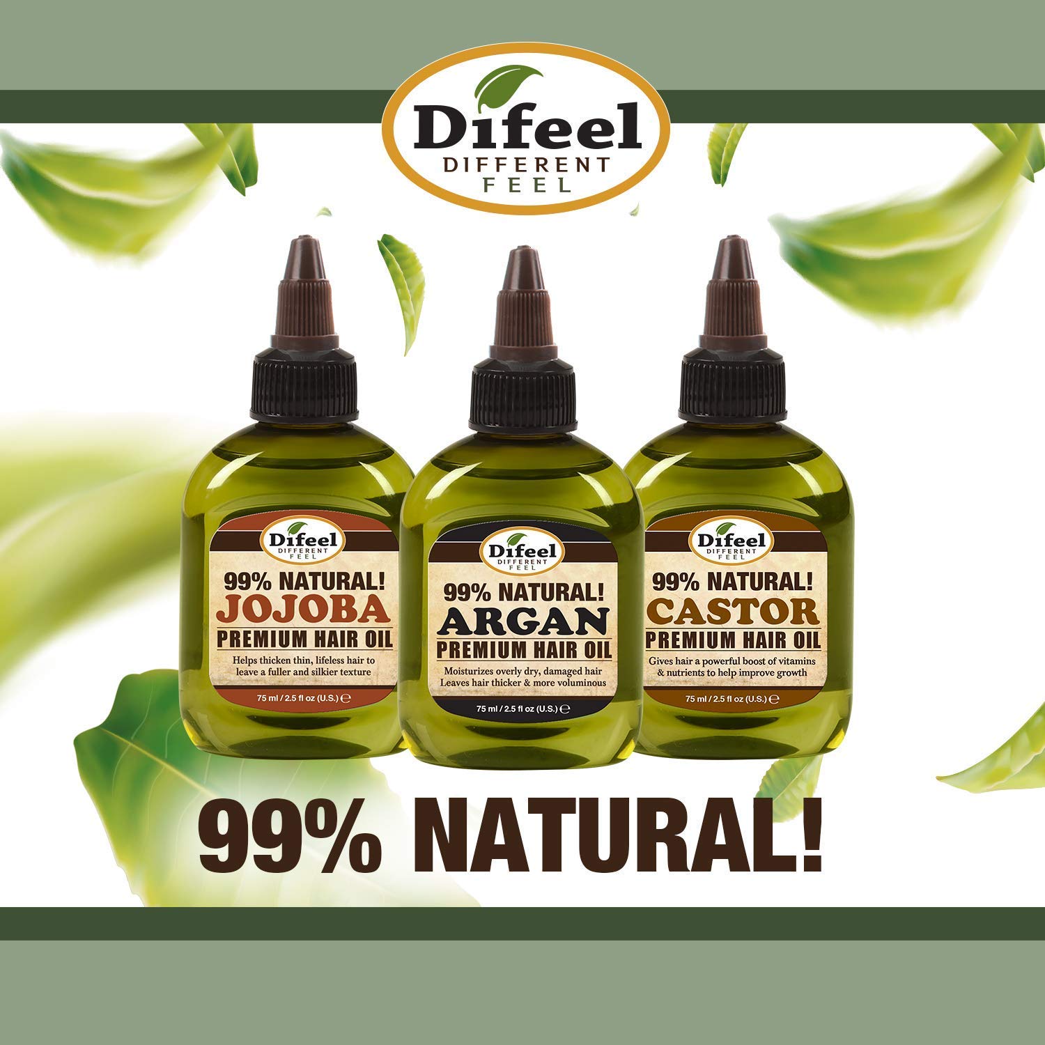 DIFEEL PREMIUM NATURAL HAIR OIL - JAMAICAN BLACK CASTOR OIL 2.5 OZ. image 2