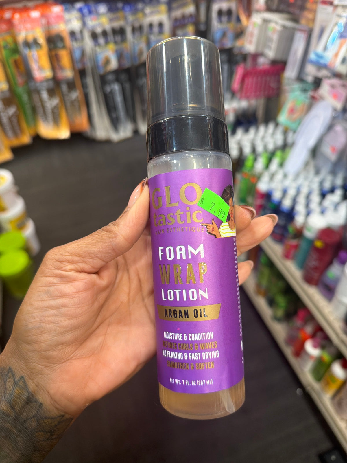 GLOtastic Foam Wrap Lotion Argan Oil - 7oz