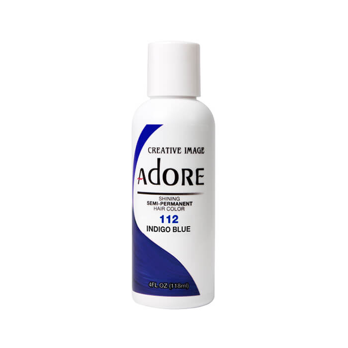 ADORE Semi Permanent Hair Colour Indigo Blue #112 118ml image 0