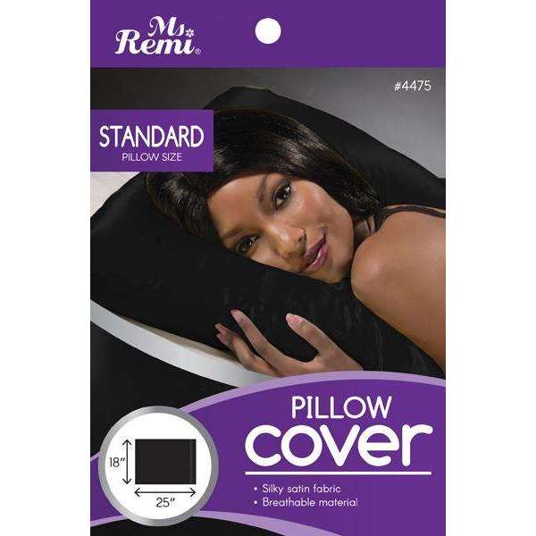 ANNIE SATIN PILLOW COVER- BLACK image 0