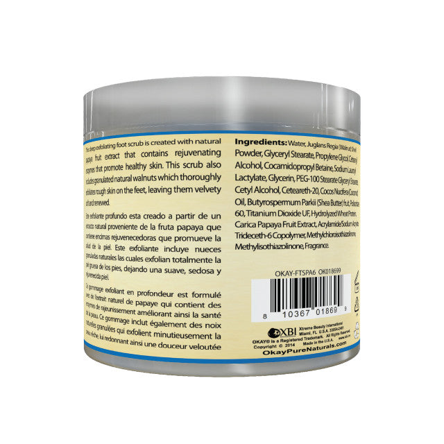 OKAY Papaya Foot Scrub 6oz / 177ml image 1