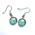 Blue and Yellow Earrings “Golden Moments ” | dangle earrings image 0