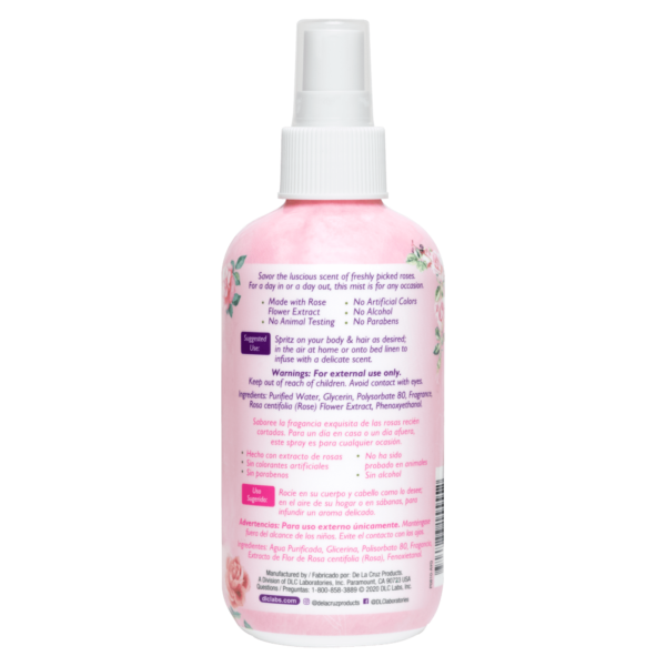 De La Cruz® Rose Water Body Mist 8 FL. OZ. (236 mL) image 1