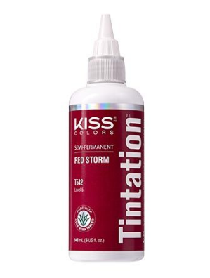 KISS COLORS Tintation Semi-Permanent Hair Color-T542 - Red Storm 5oz (S6) image 0