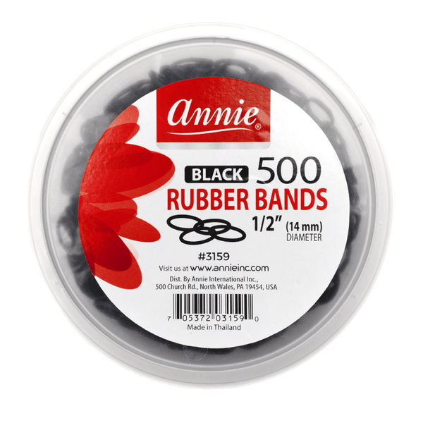 Annie Rubber Bands 500Ct Black image 0