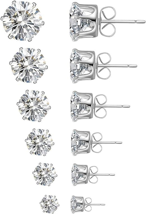 Anmao 6 Pairs Stud Earrings Set image 0