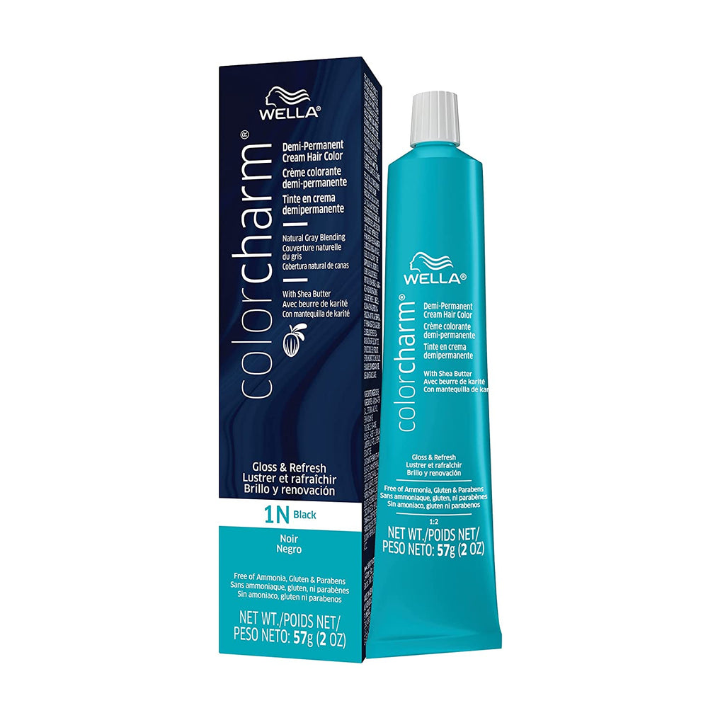 Wella Colour Charm Demi Permanent - 1N Black image 1