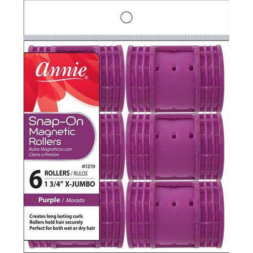 Annie Snap-On Magnetic Rollers Size X-Jumbo 6Ct Purple image 0