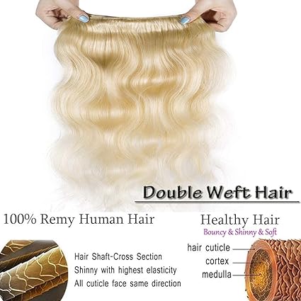 613 Bundles Blonde Bundles Human Hair 22" image 2