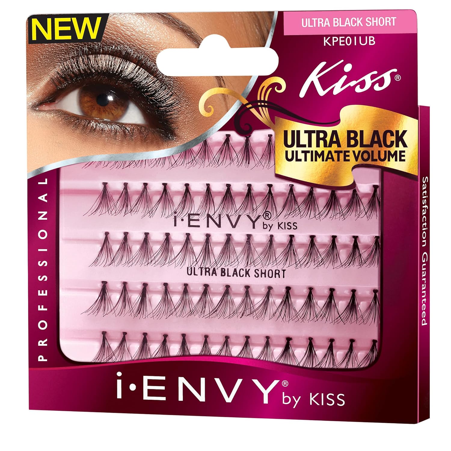 Kiss i-Envy Luxe Black Flare Short Eyelashes image 1