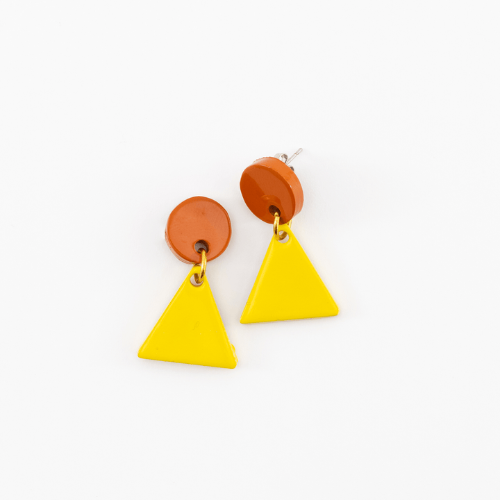 Citrus Triangle Drops Earrings image 0