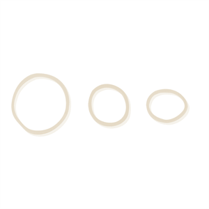 Annie Rubber Bands Asst Size 300Ct White image 1