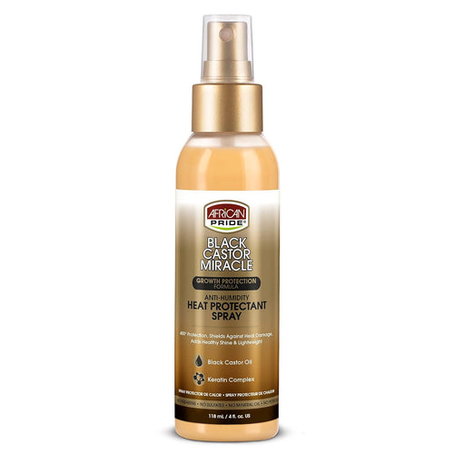 African Pride Black Castor Miracle Anti-humidity Heat Protectant Spray - 4oz image 0
