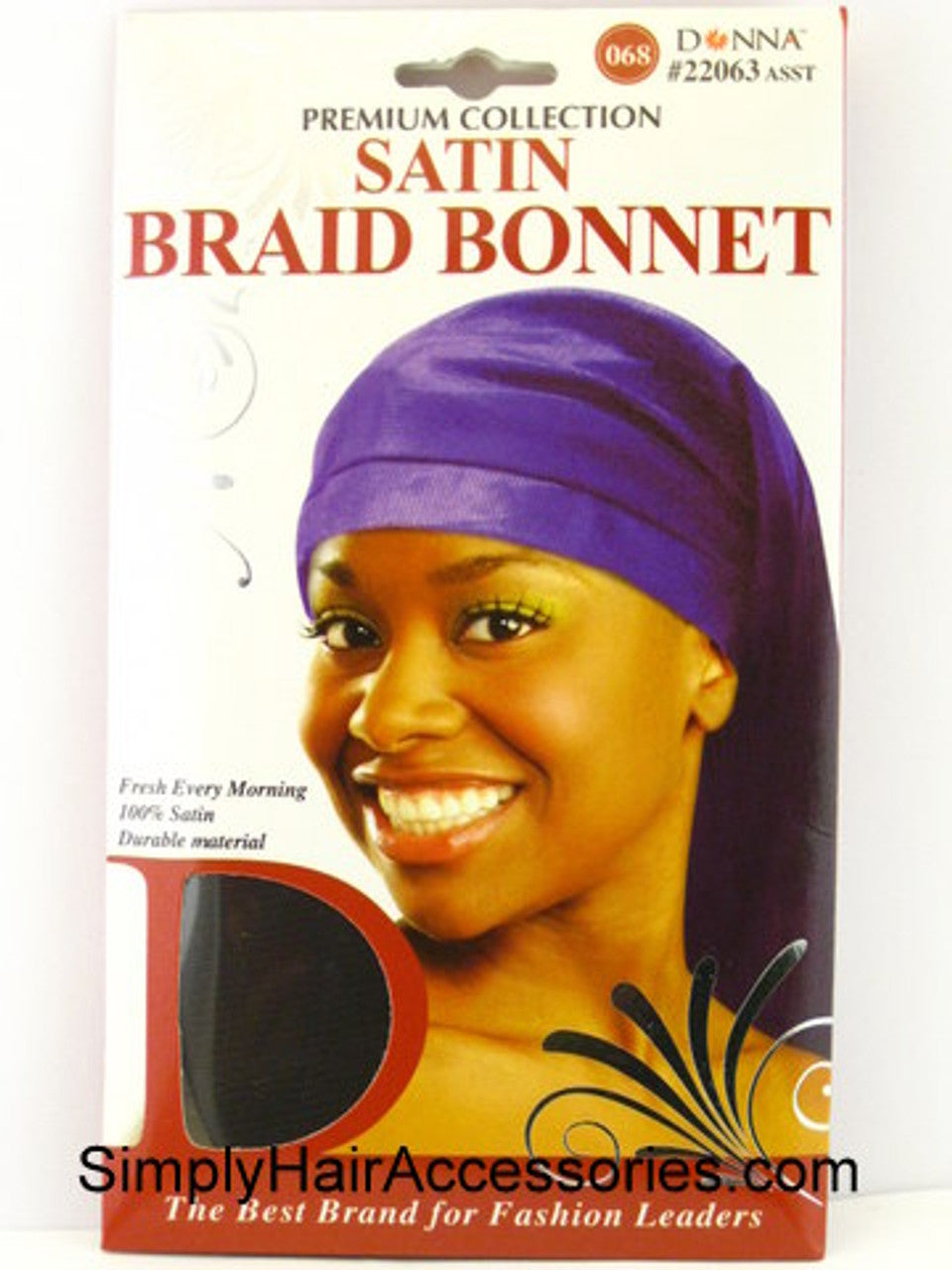 Donna Premium Collection Satin Braid Bonnet - 1 Pc. image 0