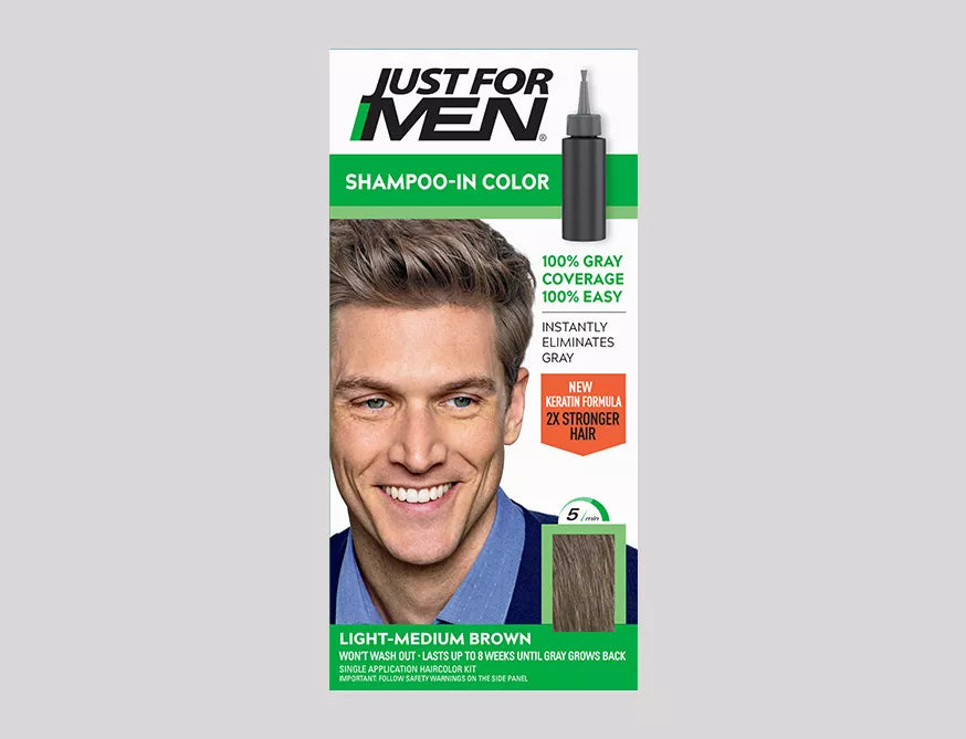 Just For Men Shampoo-In Color (Original Formula) — H-30 Light-Medium Brown