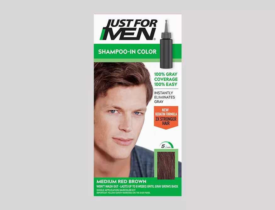 Just For Men Shampoo-In Color (Original Formula) — H-37 Medium Red Brown