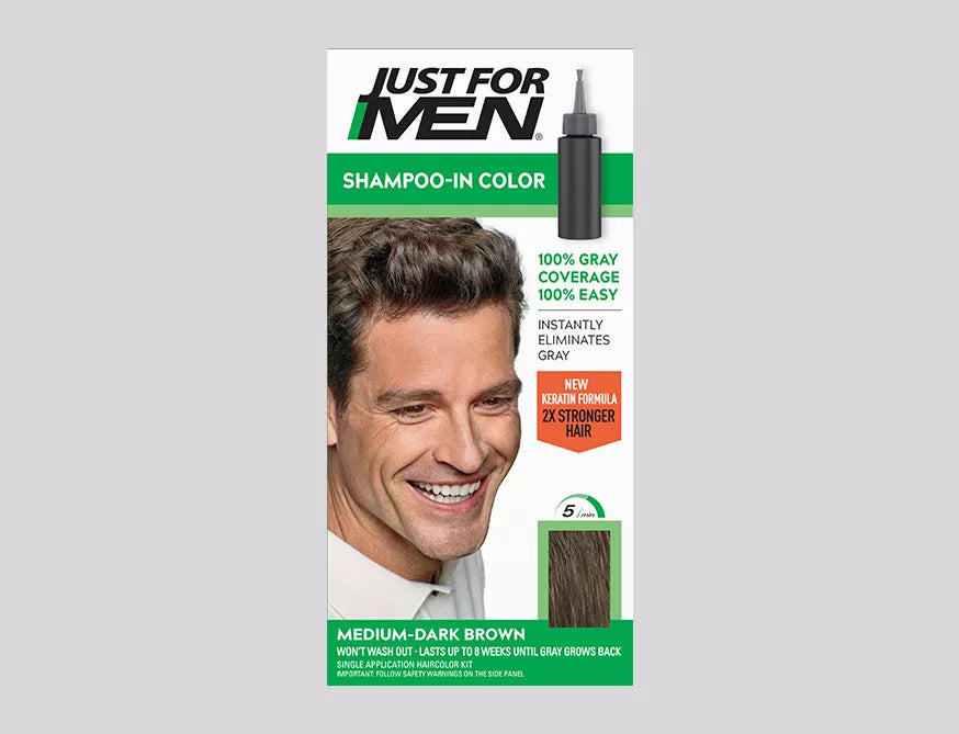Just For Men Shampoo-In Color (Original Formula) — H-40 Medium-Dark Brown