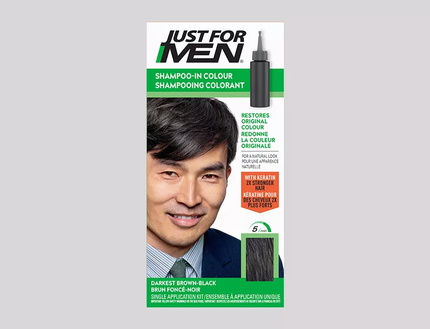 Just For Men Shampoo-In Color (Original Formula) — H-50A Darkest Brown-Black