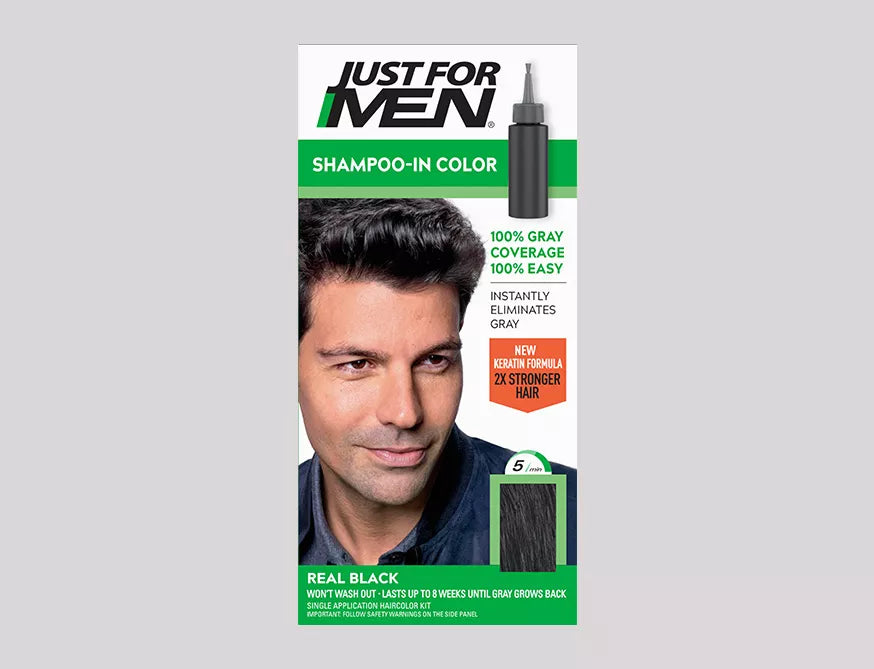 Just For Men Shampoo-In Color (Original Formula) — H-55 Real Black