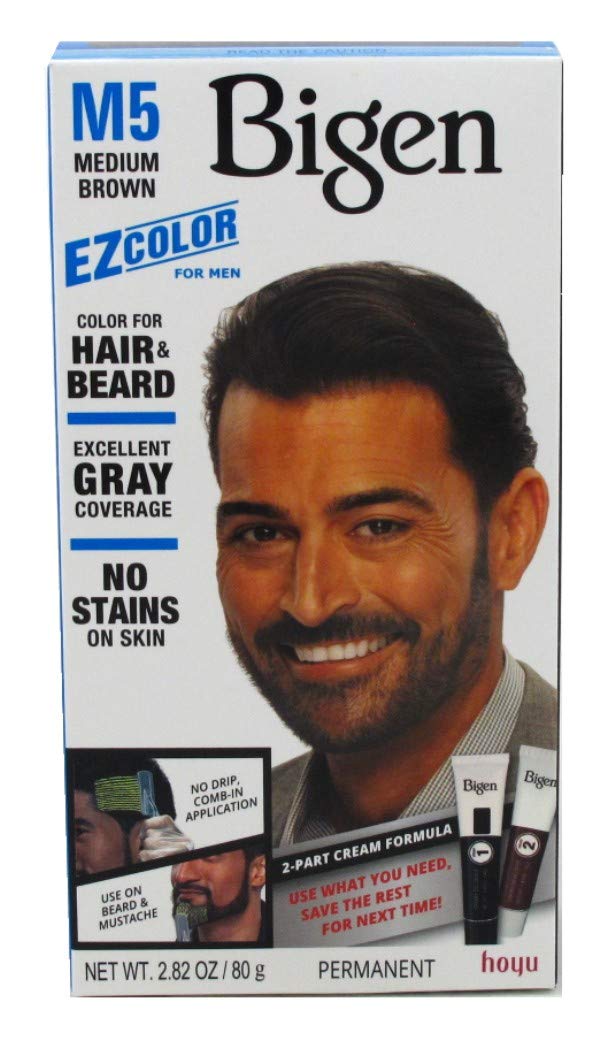 Bigen Ez Color For Men M5 Medium Brown Kit image 1