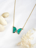 Gold-Toned & Green Butterfly Chain image 0