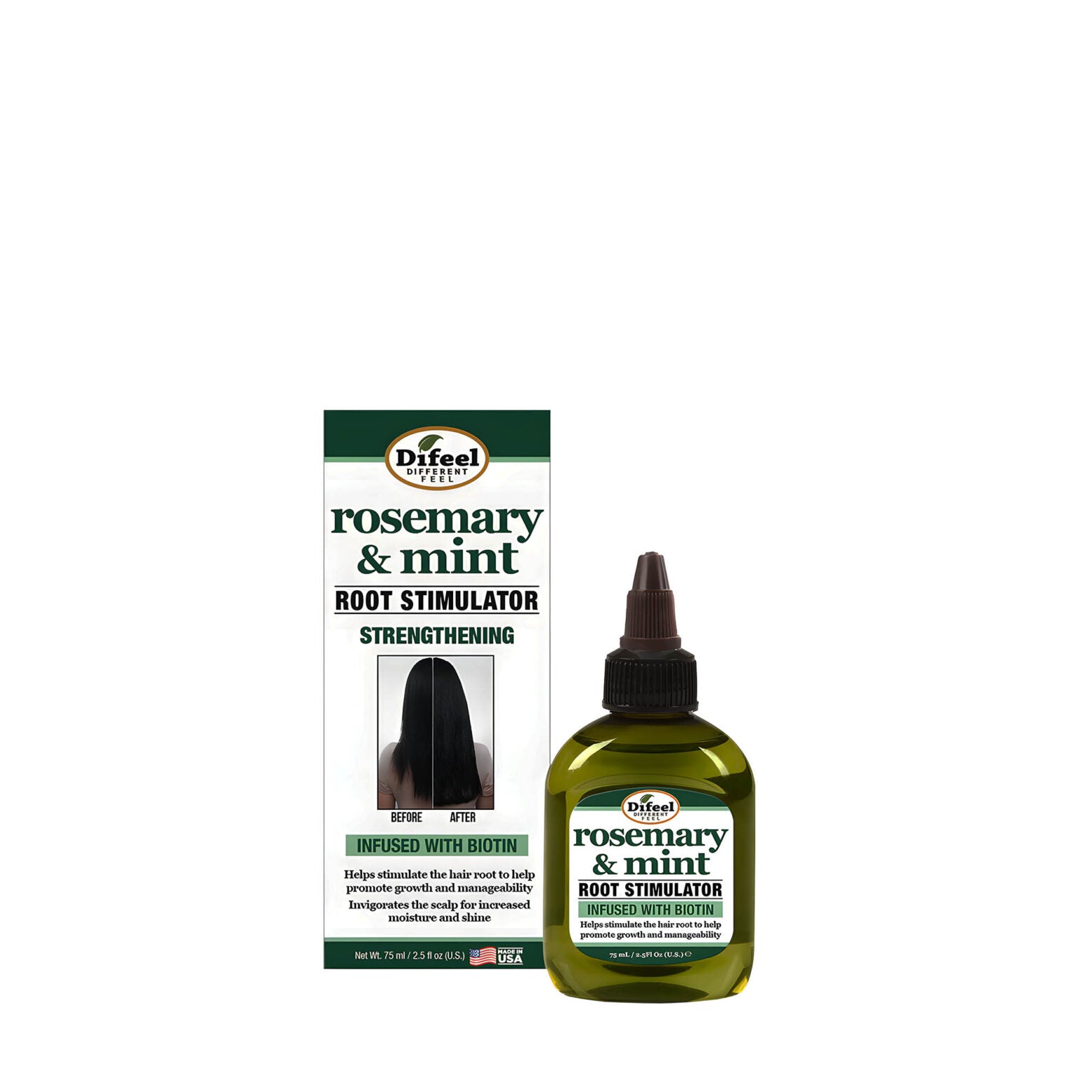 Difeel Root Stimulator rosemary & mint with biotin, 75 mL image 0
