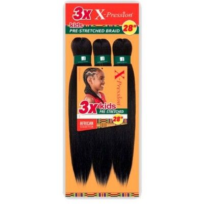 3X X-Pression Kids Pre-Stretched Braid 28 Inch image 1