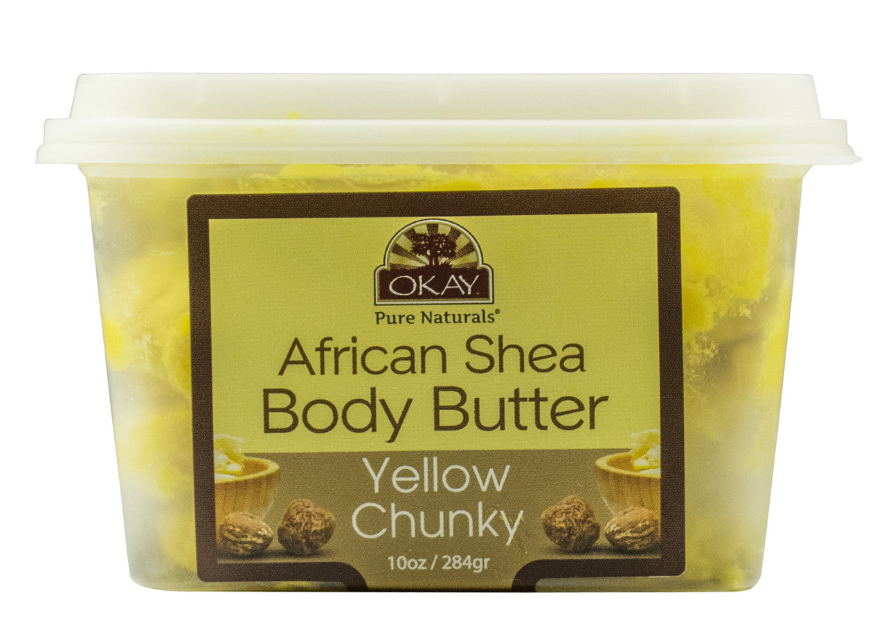 OKAY Shea Butter Yellow Chunky Deep Moisturizing 10oz image 0
